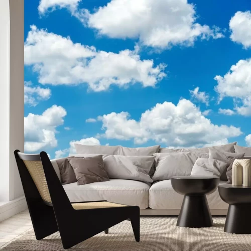 Fotobehang Wolken in lichte tinten