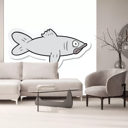 Sticker sticker of a cartoon fish
