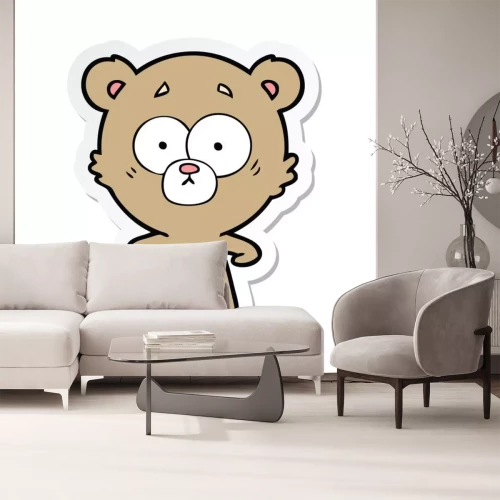 Sticker sticker of a cartoon bear