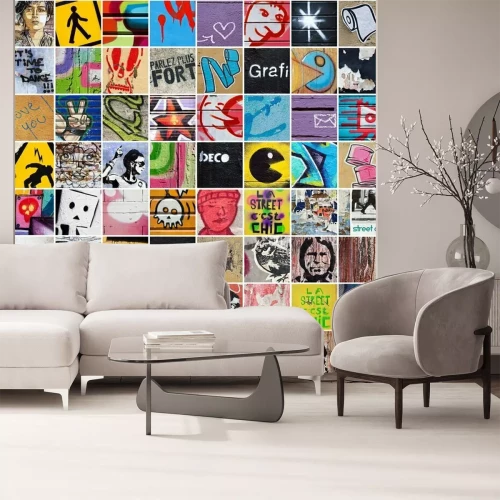 Fotobehang Pleinen met straatkunst