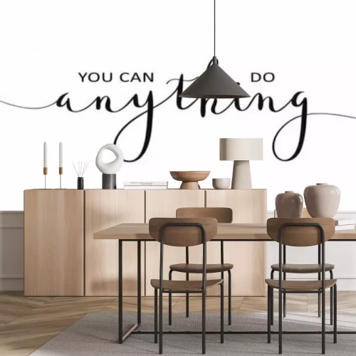 Sticker YOU CAN DO ANYTHING brush calligraphy banner