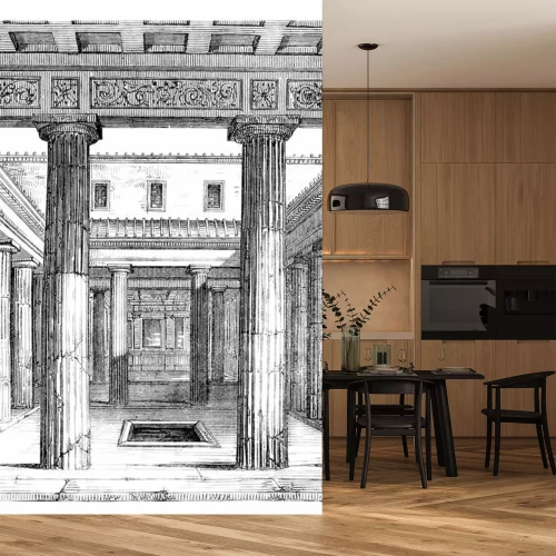 Fotobehang Romeinse architectuur: een huis in Pompei