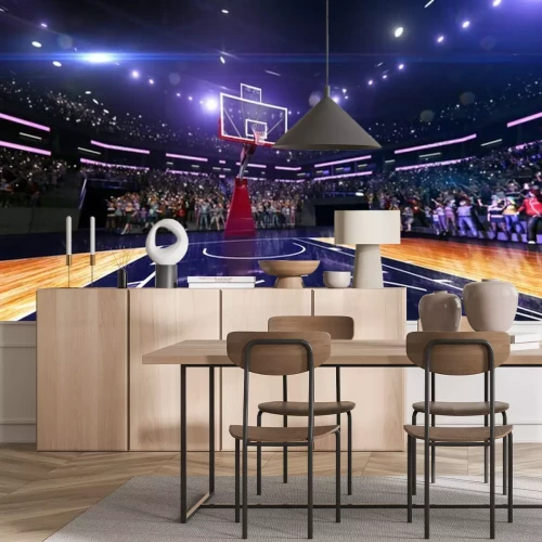 Fotobehang Voor een basketbalwedstrijd