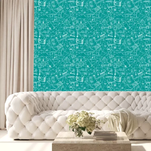 Behang Natuurkunde naadloze patroon