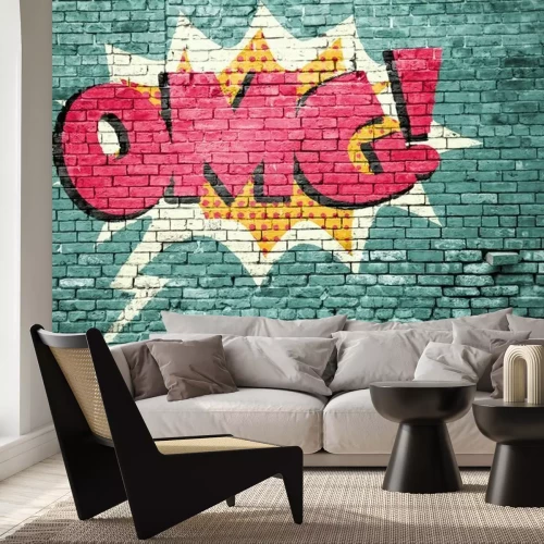 Fotobehang Graffiti op de muur