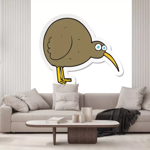 Sticker sticker of a cartoon kiwi bird