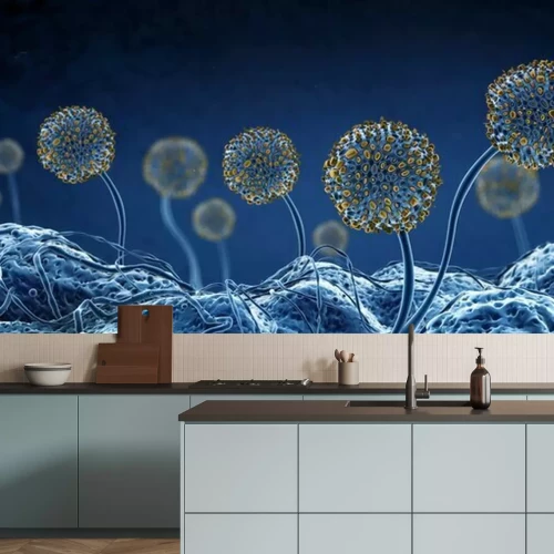 Fotobehang 3D microscopisch beeld