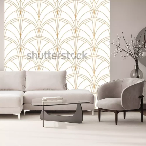 Fotobehang Vintage minimalistische Art Deco