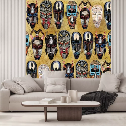 Fotobehang Afrikaanse maskers