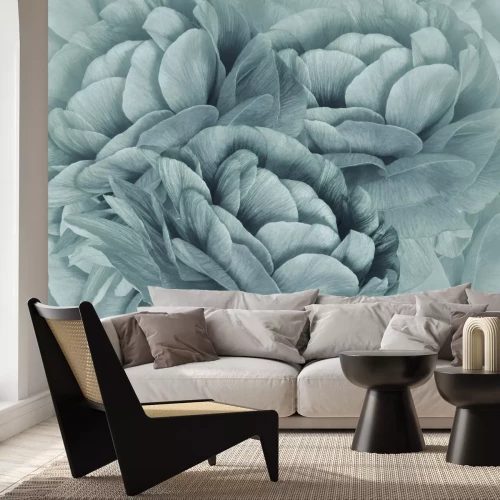 Fotobehang Turquoise bloem close-up