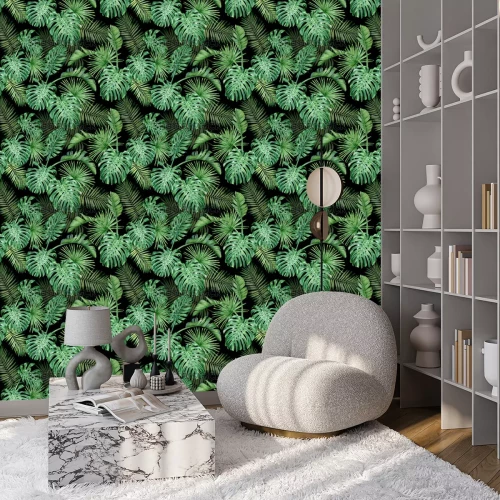 Behang Tropische bladplanten