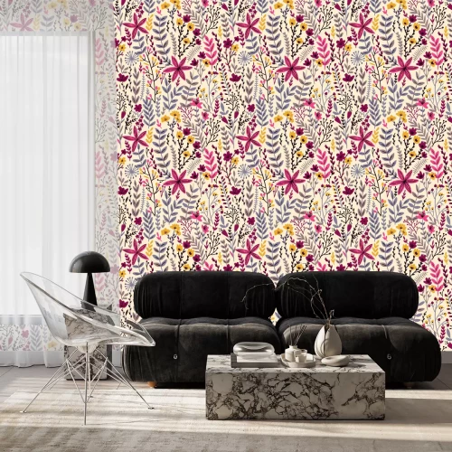 Behang Cute Floral seamless pattern with tiny flower