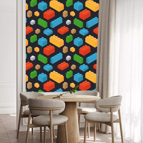 Behang Een puzzel gemaakt van blokken