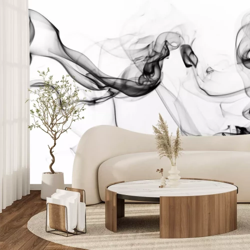 Sticker Zwarte rook op de witte achtergrond