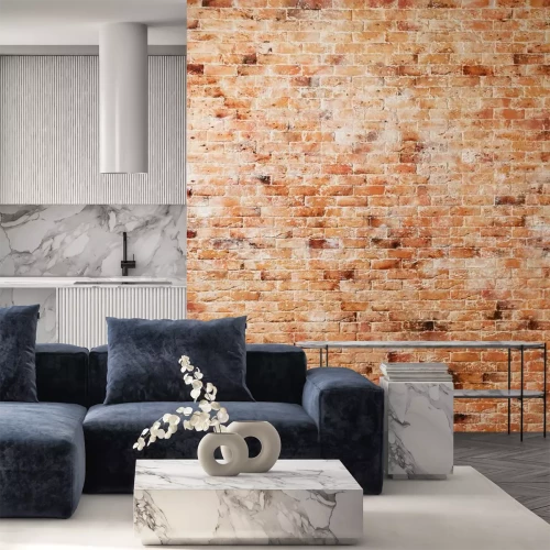 Fotobehang Oude bakstenen gevel