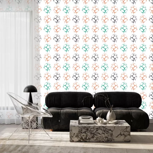 Behang Soccer ball. Vector illustration of seamless pattern.