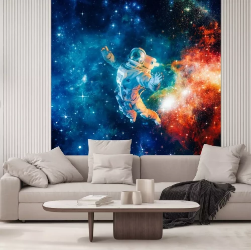 Sticker Astronaut in de ruimte