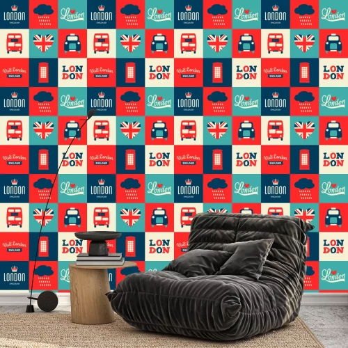 Behang Londen Kaarten Collection