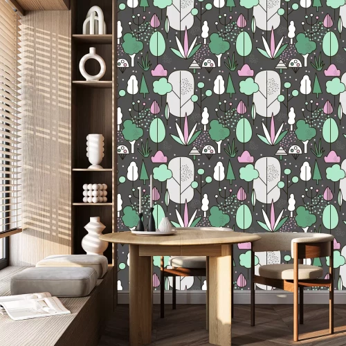 Behang Abstract forest background