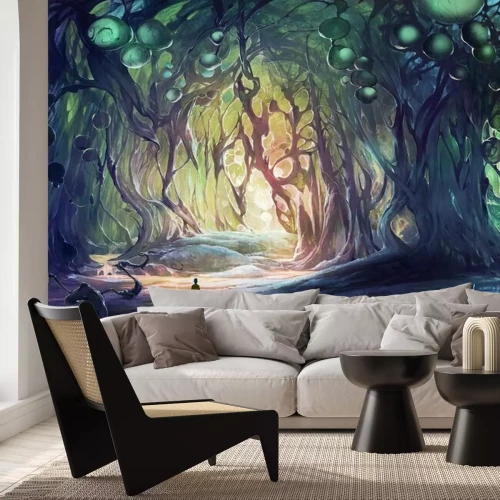 Fotobehang Fantasiewereld en een man