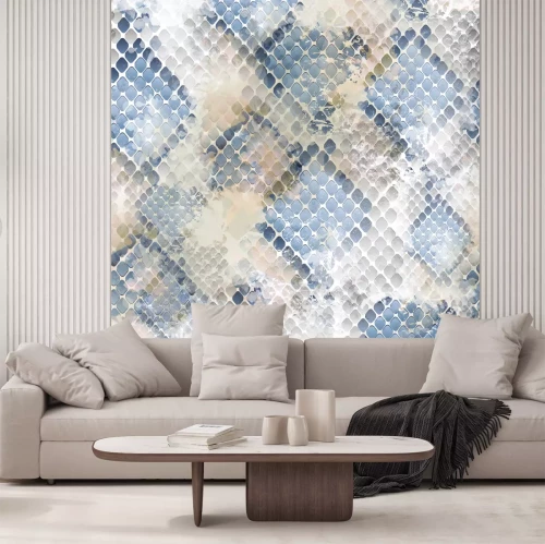 Sticker Naadloos patroon wild ontwerp. Snakeskin-achtergrond met waterverfeffect. Textielprint voor bedlinnen, jas, pakketontwerp, stof- en mode-concepten