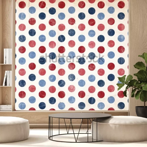 Sticker Patriottische achtergrond - rode en blauwe punten