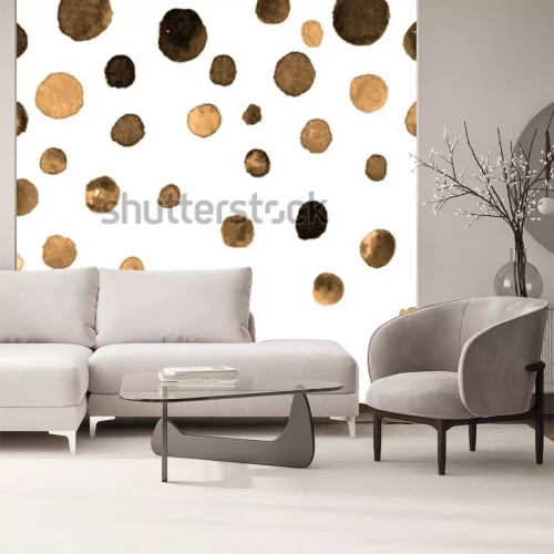 Sticker aquarel polka dots naadloze patroon. textiel, tegels, behang, inpakpapier. briefkaart, banner of abstracte achtergrond. hand verdrinken herhaalbaar patroon met kleurrijke stippen ongelijke vorm