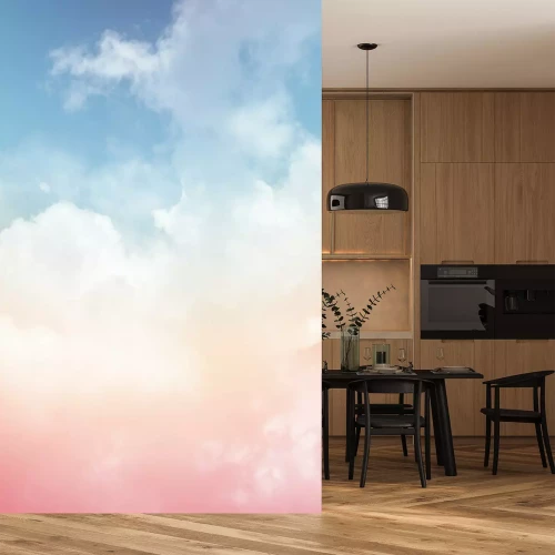 Sticker Wolken in pastelkleuren