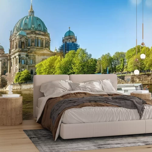 Fotobehang De Dom van Berlijn op een zonnige dag