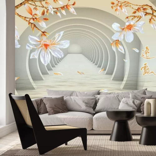 Fotobehang Background with floral design