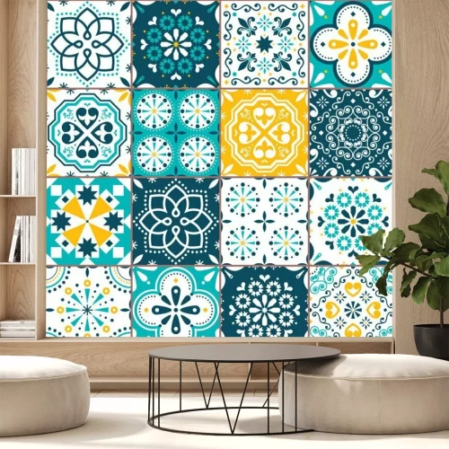 Sticker Veelkleurige Portugese tegels