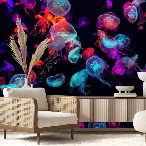 Fotobehang Kleurrijke kwallen