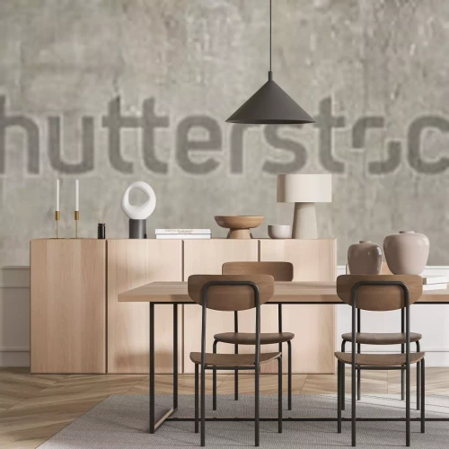 Fotobehang Grijze betonnen muur