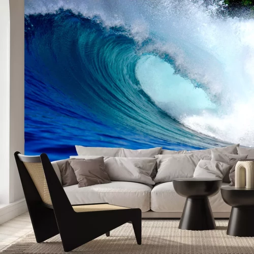 Sticker Blue surfing wave