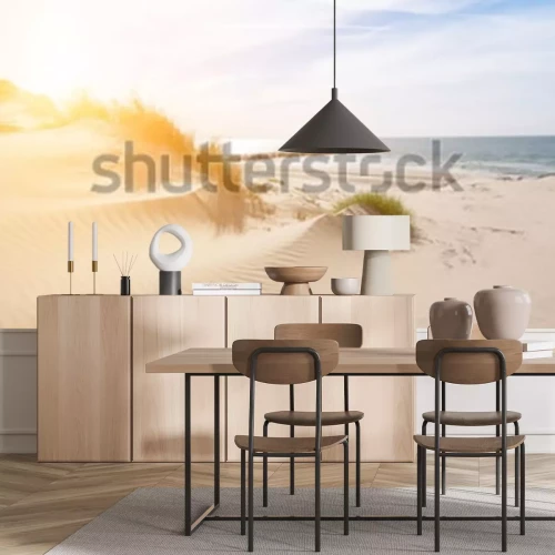 Fotobehang Zee strand en duinen