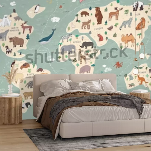 Fotobehang Dieren van alle continenten