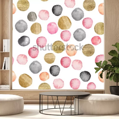 Sticker dots of watercolor