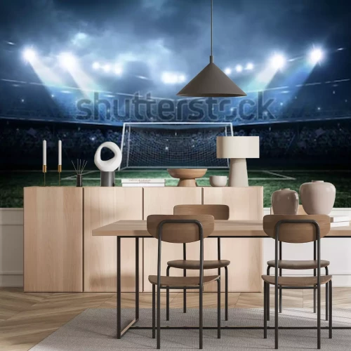 Fotobehang Sportwedstrijd in de avond