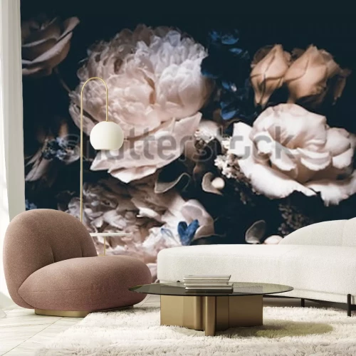 Fotobehang Pioenen en planten