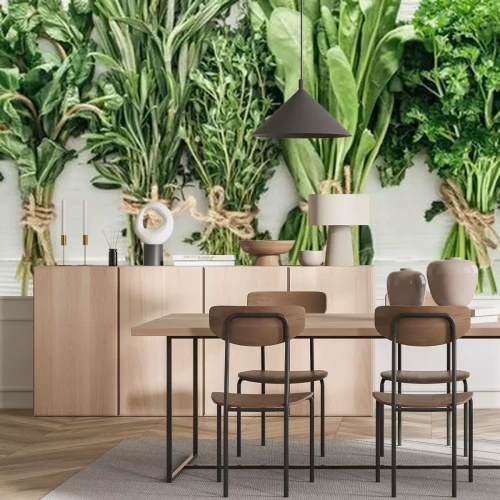 Fotobehang Groene planten en kruiden