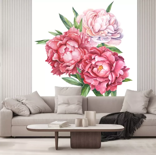 Sticker Grote bloemen met drie knoppen