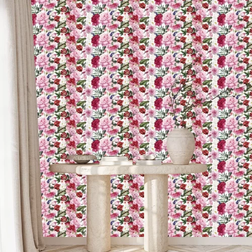 Behang Dichte bloementuin