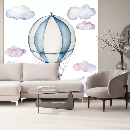 Sticker Ballon in de wolken