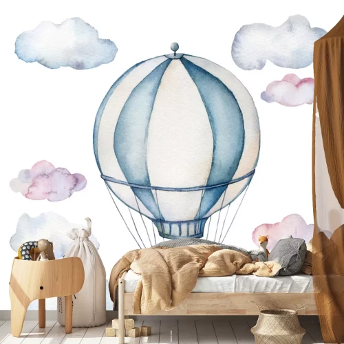 Sticker Ballon in de wolken