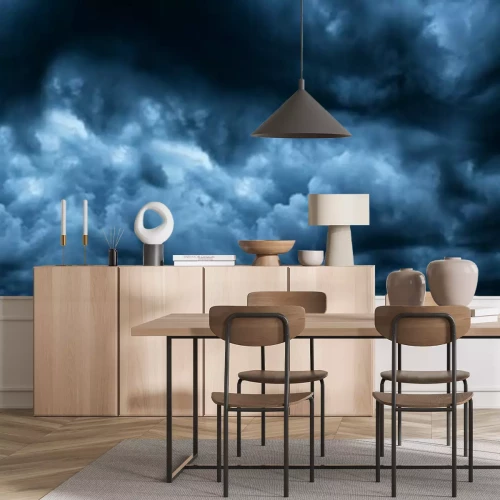 Fotobehang Donkere wolken voor een storm