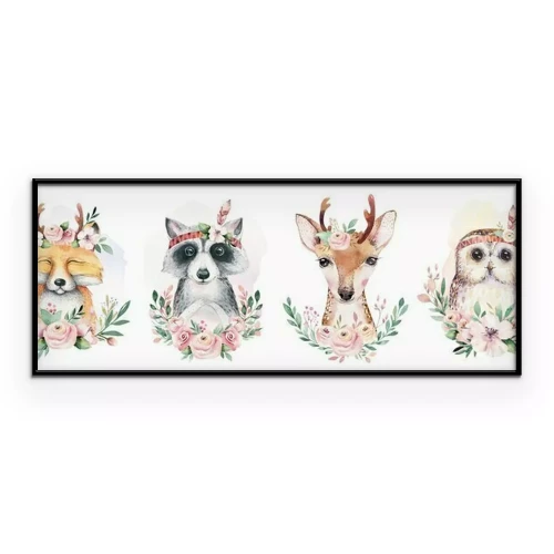 Poster Boho-dieren voor kinderen