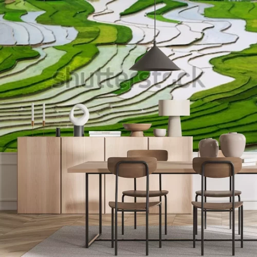 Fotobehang Rijstveld in Vietnam