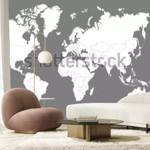 Sticker Color world map vector