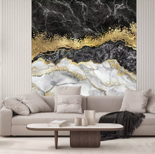 Fotobehang Roze marmeren tegels