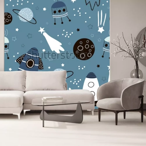 Sticker Outer space for kids-verzameling thema-illustraties